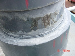 completed weld on 14 inch piping completed weld on 14 inch piping