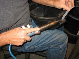 Repair completed with ribbon rod Repair completed with ribbon rod
