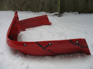 Repair Completed on Plastic Fairing Repair Completed on Plastic Fairing